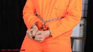 Prisoner in high security cuffs