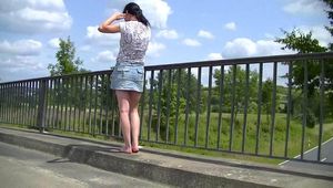 Barefoot on the bridge