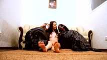 [From archive] Lucky, La Pulya and Xenia - Trio ball tied in trashbags (video)