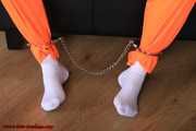 Prisoner in high security cuffs