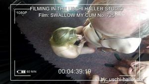 FILMING IN THE USCHI HALLER STUDIO –  SWALLOW MY CUM #1