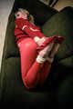 1071 Sandy in Red Pants Hogtie Video and Images