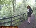 005008 Libby Takes A Rather Risky Pee Seated On An Old Fence