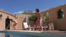 Nude Girls playing at the pool 1