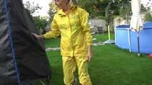 Watch Maly enjoying  her Shiny nylon Rainwear