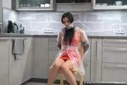 Miss Amira get bound and gagged and PVC dress