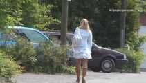 047003 Yassie Pees In A Suburban Parking Area