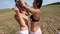 Lesbian play at the cornfield! [GER]