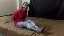 Cheri ballgagged at her room