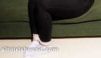 Sally Scarfoot in White socks and Black Gag