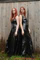 Our new Model in Miss Petra and Lady Nadja in shiny gothic dresses