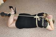 Sandra cuffed and tied