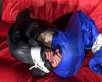 Get 2 Archive Videos with Sonja bound and gagged in her shiny nylon Downwear