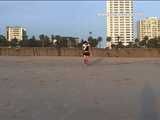 033005 Renee Takes A Daring Pee On Muscle Beach