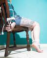 Sweet Cheeks in Barefeet Tied in a Chair