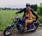 I am a nude biker-lady