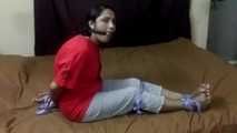 Cheri ballgagged at her room