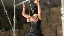 Wooden Pony Tit Predicament Challenge for Slave Eva