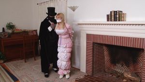 Damsel in the Fireplace - Lorelei in Pink Gown