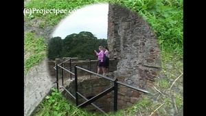 007003 Kim Takes An Impressive Pee On The Battlements