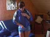 7 classic Videoclips with Jill wearing different shiny nylon Shorts!