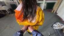 Aiyana bound and gagged in 3 Rainjackets 1/3