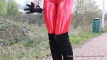 Red vinyl leggings and overknees, 4th part