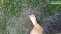 Bare feet walking outdoors Vol 1