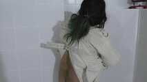 Straight Jacket Escape Challenge in the White Room for Lilith Kobayashi