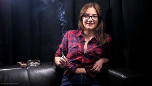 Interview with 18 y.o. Lyuba while she is smoking a cigarette