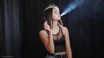 18 years old Tanya is smoking 120mm cigarette