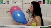 ein Bad voller Ballons nehmen [Nägel, Schere, Feuerzeug]