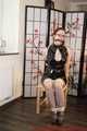 Lady Nadja is bound and gagged in a nice PVC dress