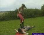 Lena, domination and trampling in the garden