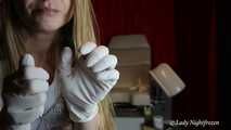 Latex disposable gloves fetish
