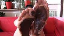 Perverted chocolate feet