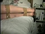 44 Yr OLD HOUSEKEEPER WRAP TAPE TIED AND GAGGED, HANDGAGGED & F0RCED TO SMELL HER STINKY SWEATY HIGH HEEL SHOE (D56-14)