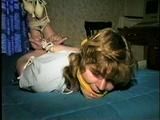 28 YEAR OLD HOUSEWIFE GETS MOUTH STUFFED, CLEAVE GAGGED & HOG-TIED ON THE BED (D48-6)