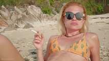 Compilation of 4 clips with smoking 35 years old Alyona