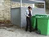 016078 Eve Is Spotted Taking A Pee Beside The bins