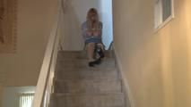 Bound Blonde held for Money Tries to Escape - Lorelei 