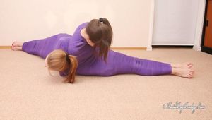 [From archive] Alexa and Satisfaction Girl are wrapped in purple vet wrap (3/3)