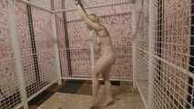 Young and bratty teen Emily stripped naked - tied up and punished in the cage 
