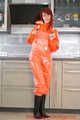 Miss Petra in AGU raingear (original AGU) and an exclusiv orange Adidas AGU raincoat layered over her raingear