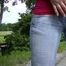 Public piss in jeans