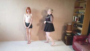 Amber vs Roxie in the Handcuff Race