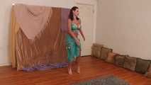 Harem Beauty Dances in Emerald Green Costume - Alexis Taylor