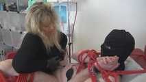 Cock wank and whip and tits present for the slave part 5