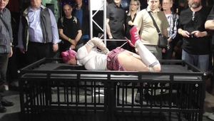 30 Minutes Hogtie Endurance Challenge - Tied in Public - Nova Pink tied by Jim Hunter