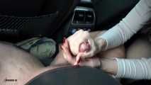 Alina's Handjob Pleasure On The Back Seat In A Car